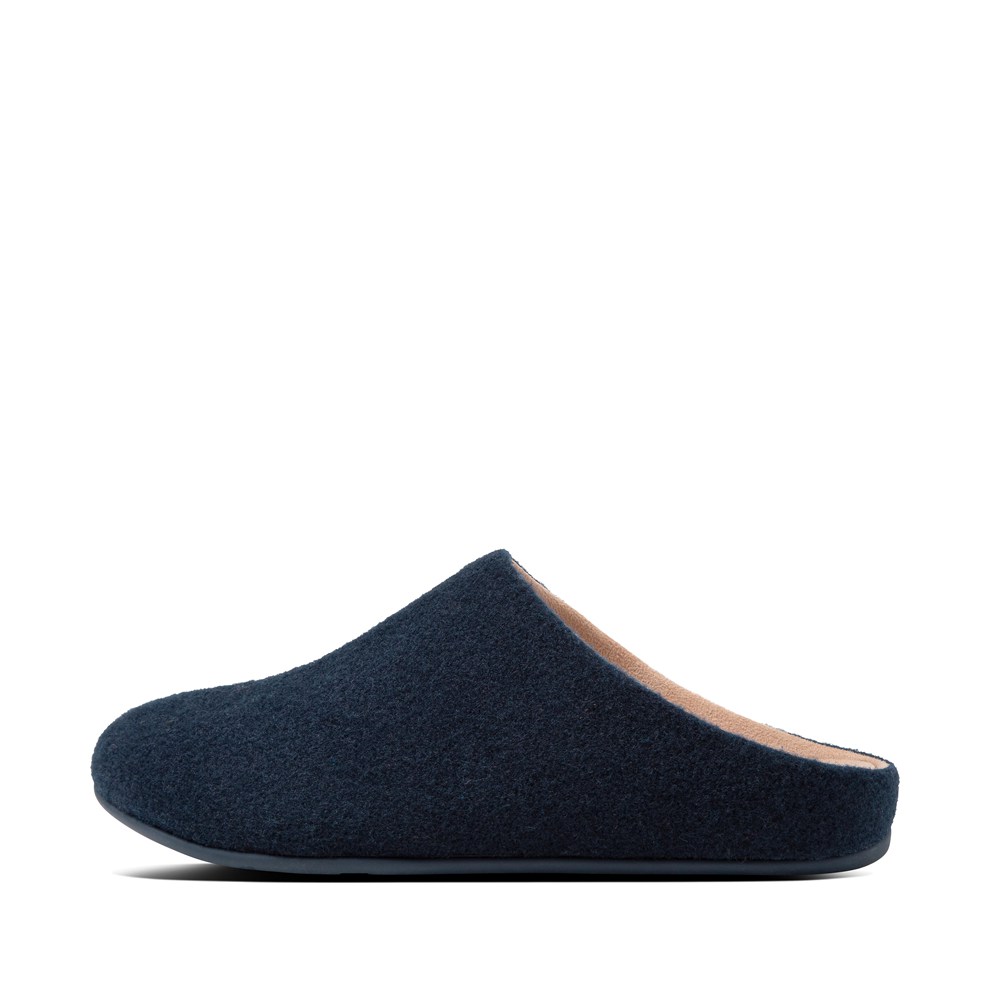 Fitflop Womens Slippers Navy - Chrissie Felt - FD7513062